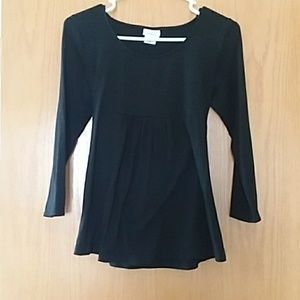 Black long sleeve maternity top